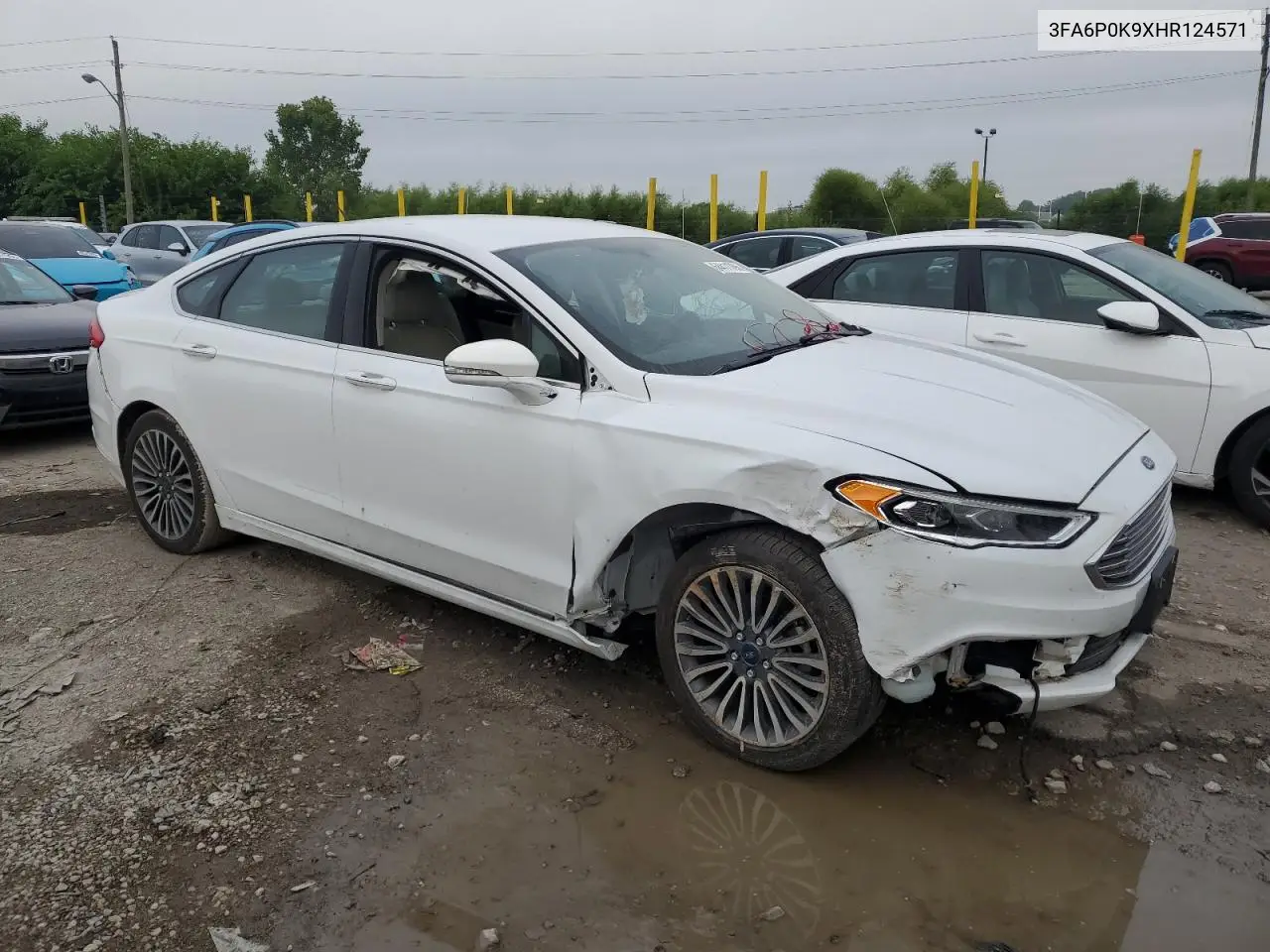 2017 Ford Fusion Titanium VIN: 3FA6P0K9XHR124571 Lot: 64411795