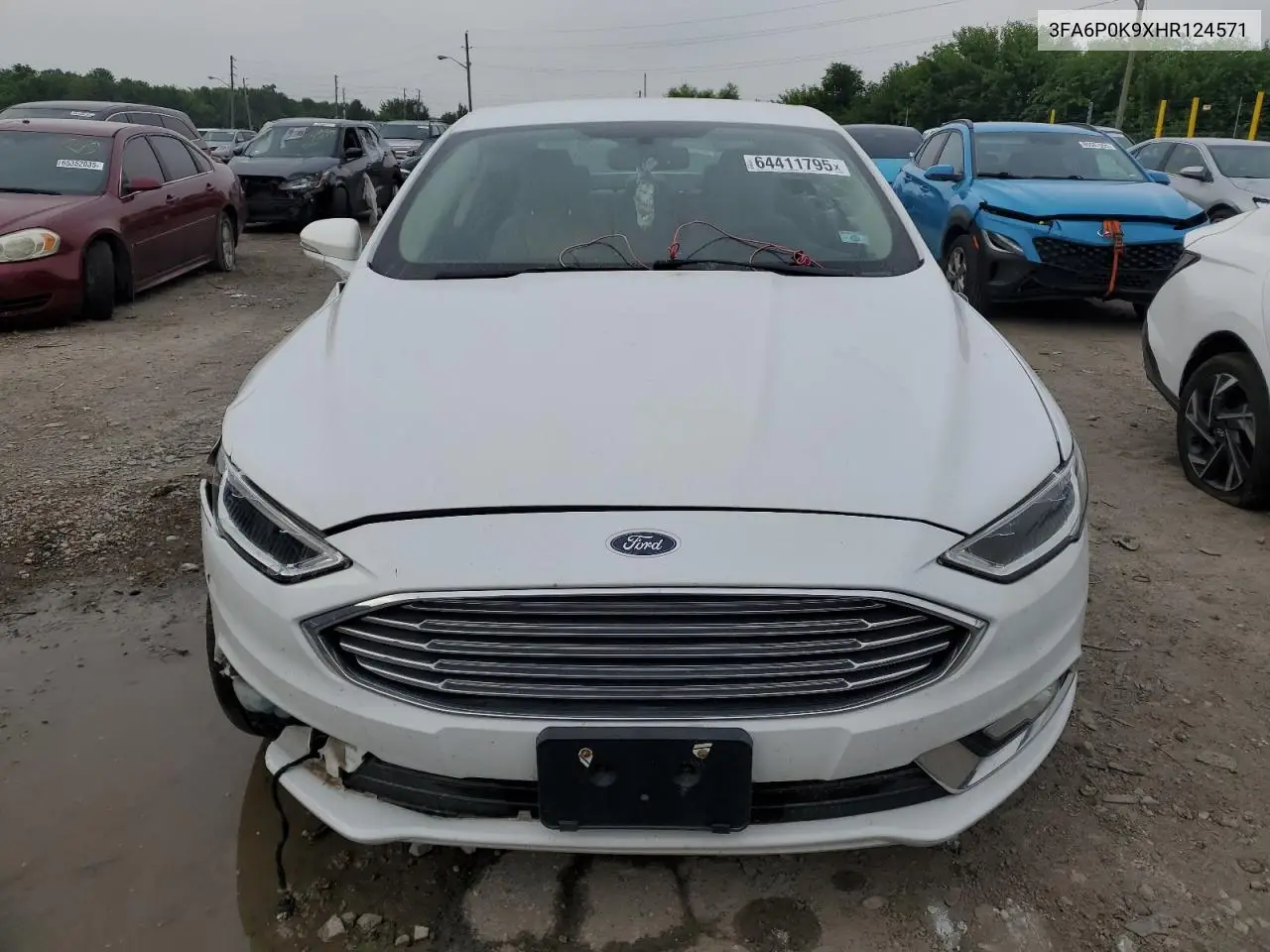2017 Ford Fusion Titanium VIN: 3FA6P0K9XHR124571 Lot: 64411795
