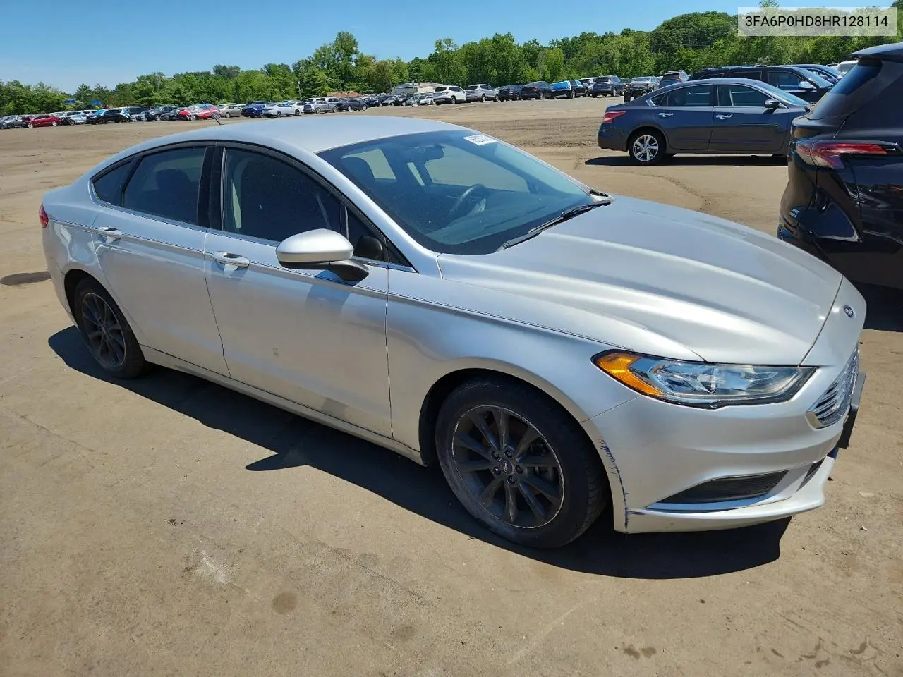 2017 Ford Fusion Se VIN: 3FA6P0HD8HR128114 Lot: 65537565