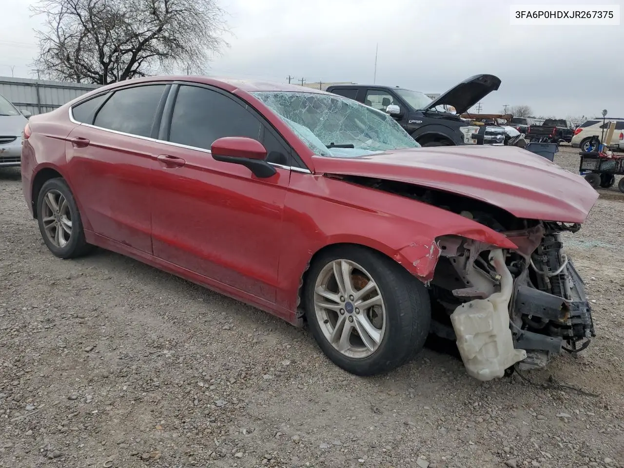 2018 Ford Fusion Se VIN: 3FA6P0HDXJR267375 Lot: 44459665