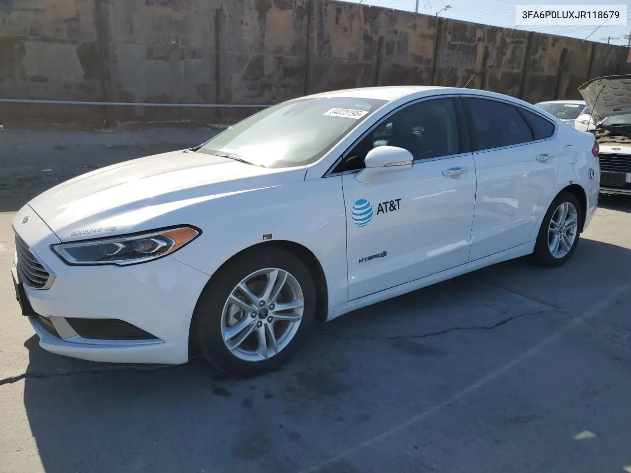 2018 Ford Fusion Se Hybrid VIN: 3FA6P0LUXJR118679 Lot: 54025195