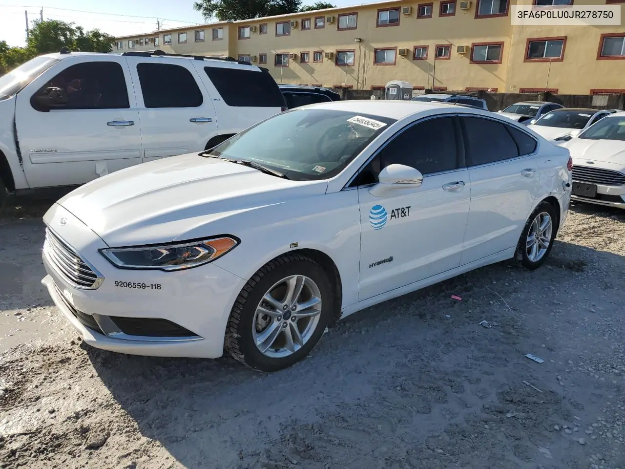 2018 Ford Fusion Se Hybrid VIN: 3FA6P0LU0JR278750 Lot: 54039345