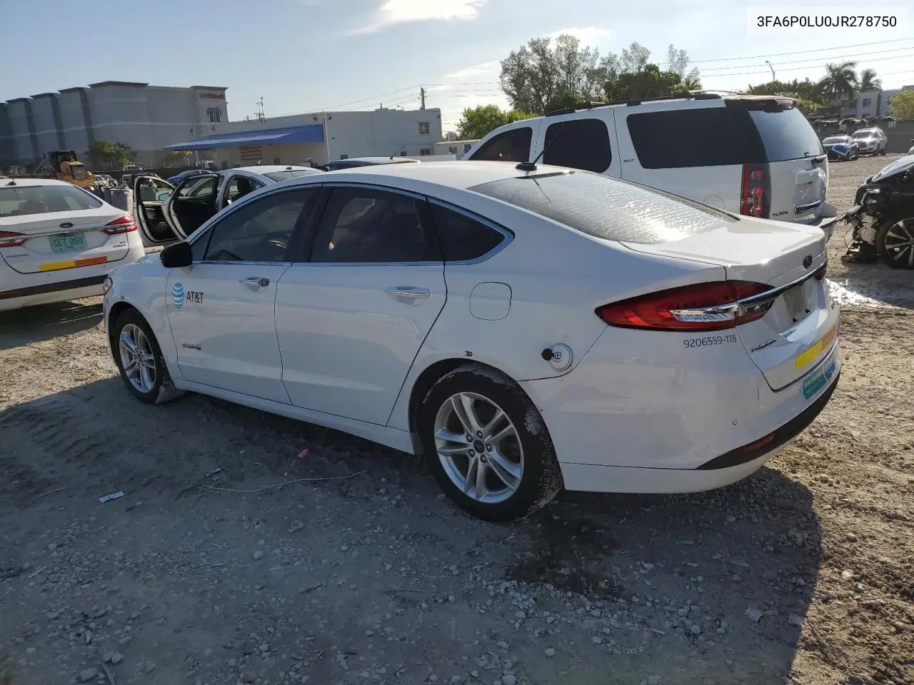 2018 Ford Fusion Se Hybrid VIN: 3FA6P0LU0JR278750 Lot: 54039345
