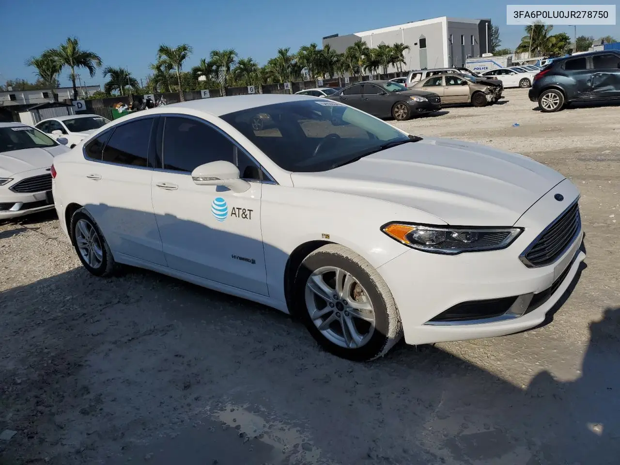 2018 Ford Fusion Se Hybrid VIN: 3FA6P0LU0JR278750 Lot: 54039345