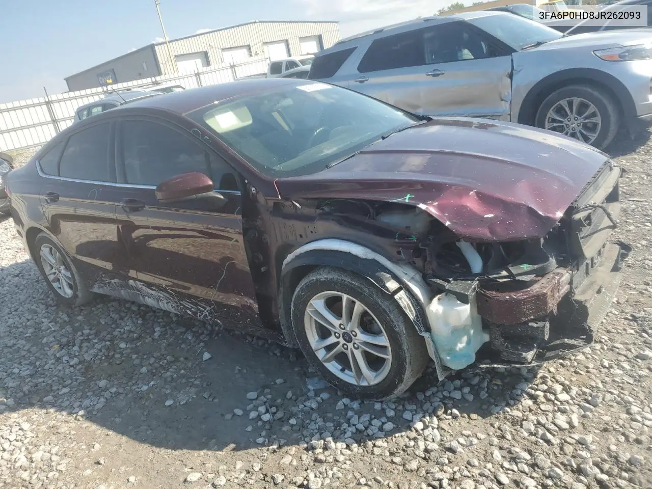 2018 Ford Fusion Se VIN: 3FA6P0HD8JR262093 Lot: 56147865