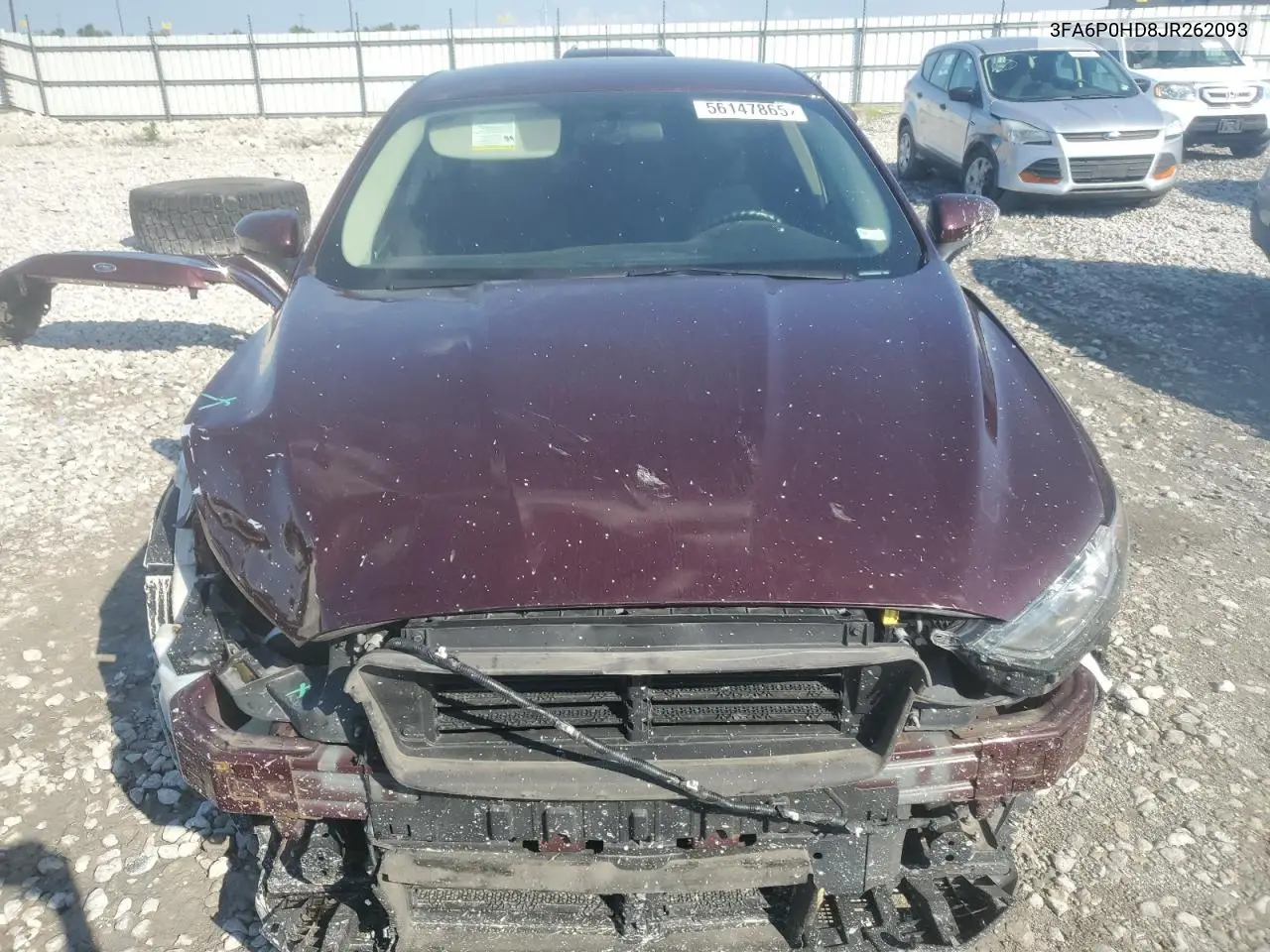 2018 Ford Fusion Se VIN: 3FA6P0HD8JR262093 Lot: 56147865
