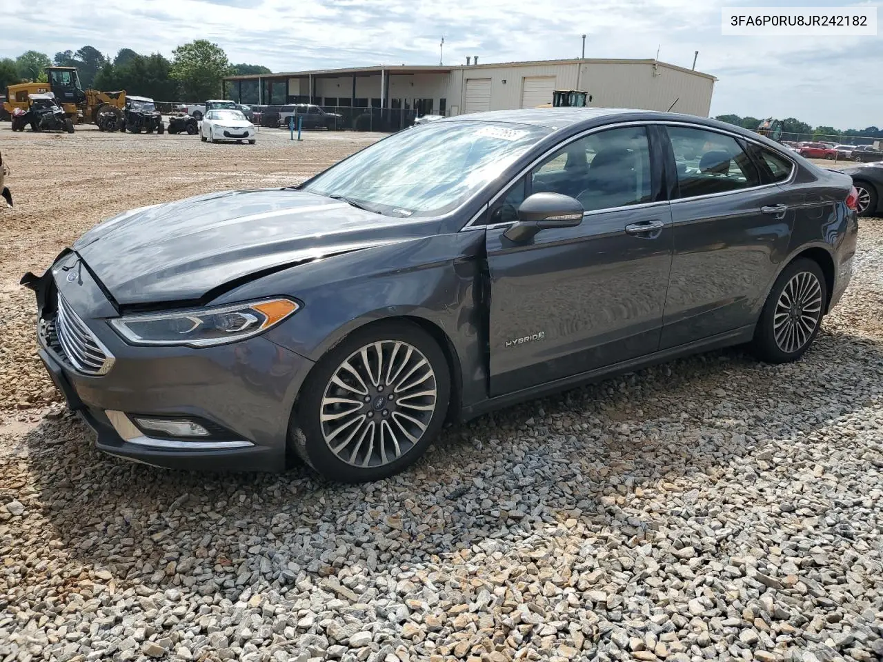 2018 Ford Fusion Titanium/Platinum Hev VIN: 3FA6P0RU8JR242182 Lot: 57122685