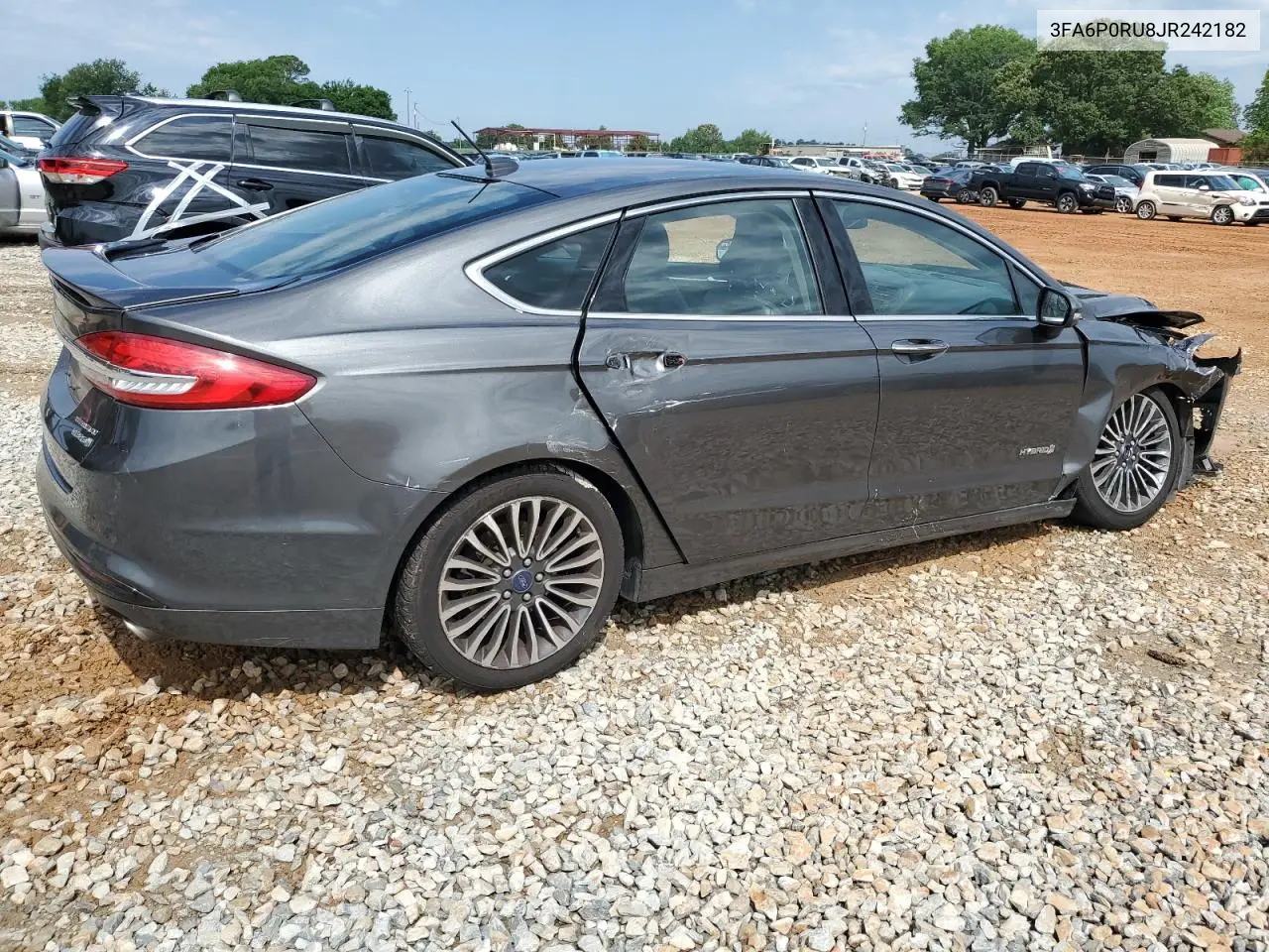 2018 Ford Fusion Titanium/Platinum Hev VIN: 3FA6P0RU8JR242182 Lot: 57122685