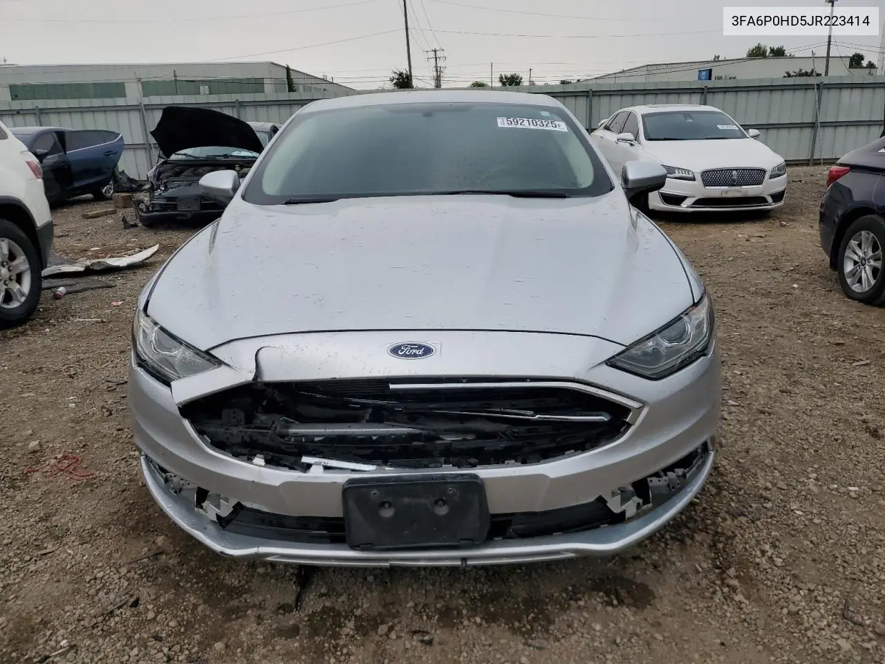2018 Ford Fusion Se VIN: 3FA6P0HD5JR223414 Lot: 59210325