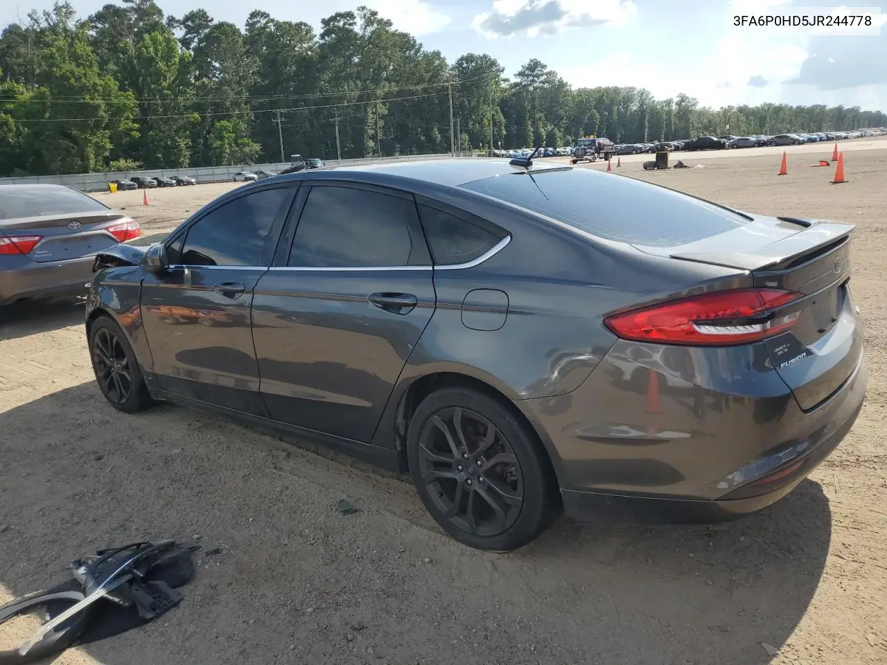 2018 Ford Fusion Se VIN: 3FA6P0HD5JR244778 Lot: 61695465