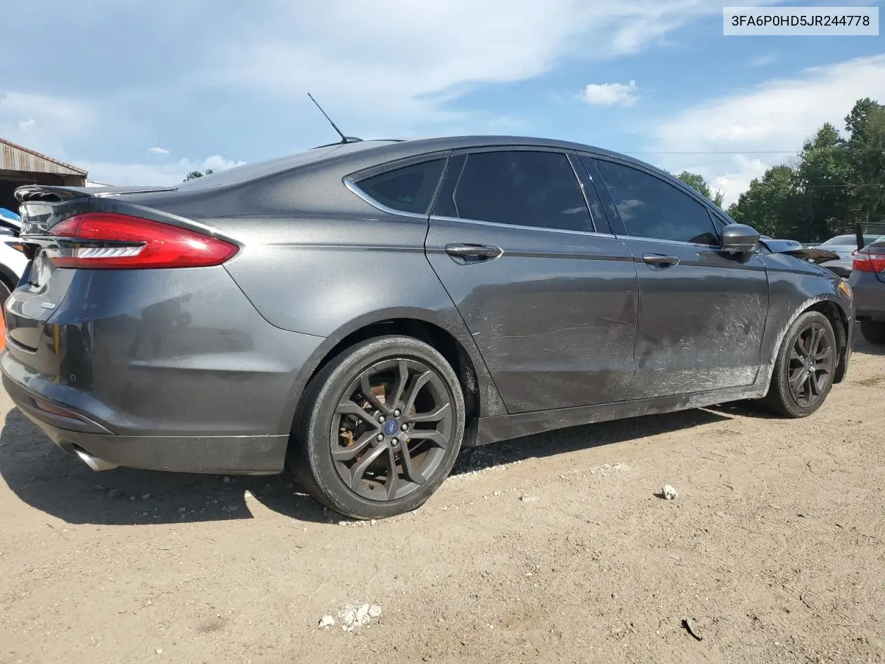 2018 Ford Fusion Se VIN: 3FA6P0HD5JR244778 Lot: 61695465