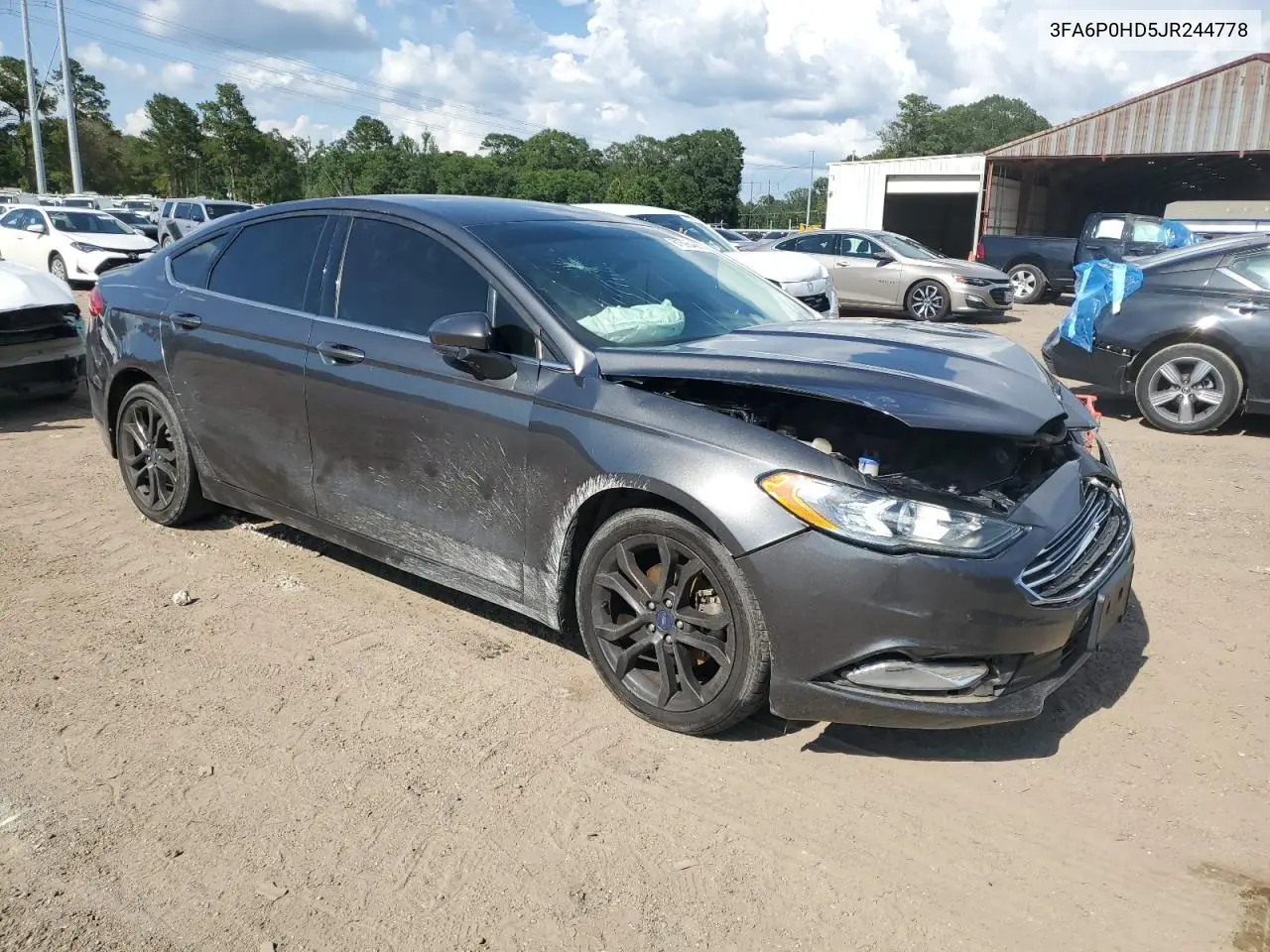 2018 Ford Fusion Se VIN: 3FA6P0HD5JR244778 Lot: 61695465