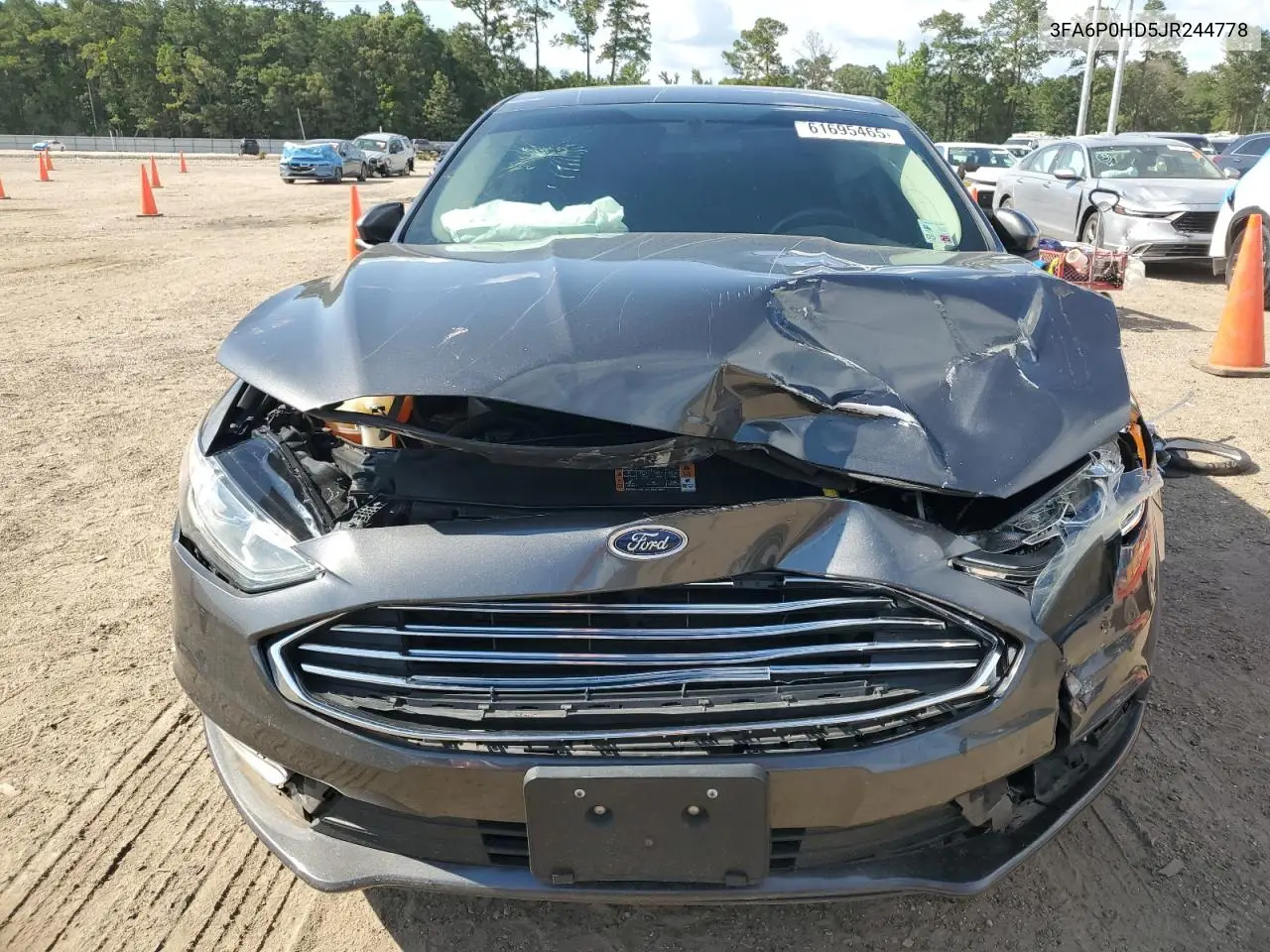 2018 Ford Fusion Se VIN: 3FA6P0HD5JR244778 Lot: 61695465