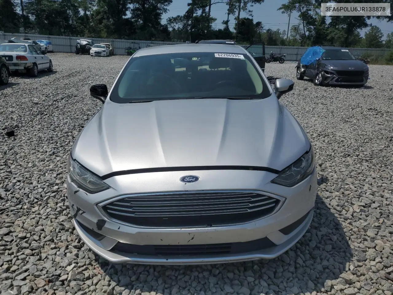 2018 Ford Fusion Se Hybrid VIN: 3FA6P0LU6JR138878 Lot: 62206935