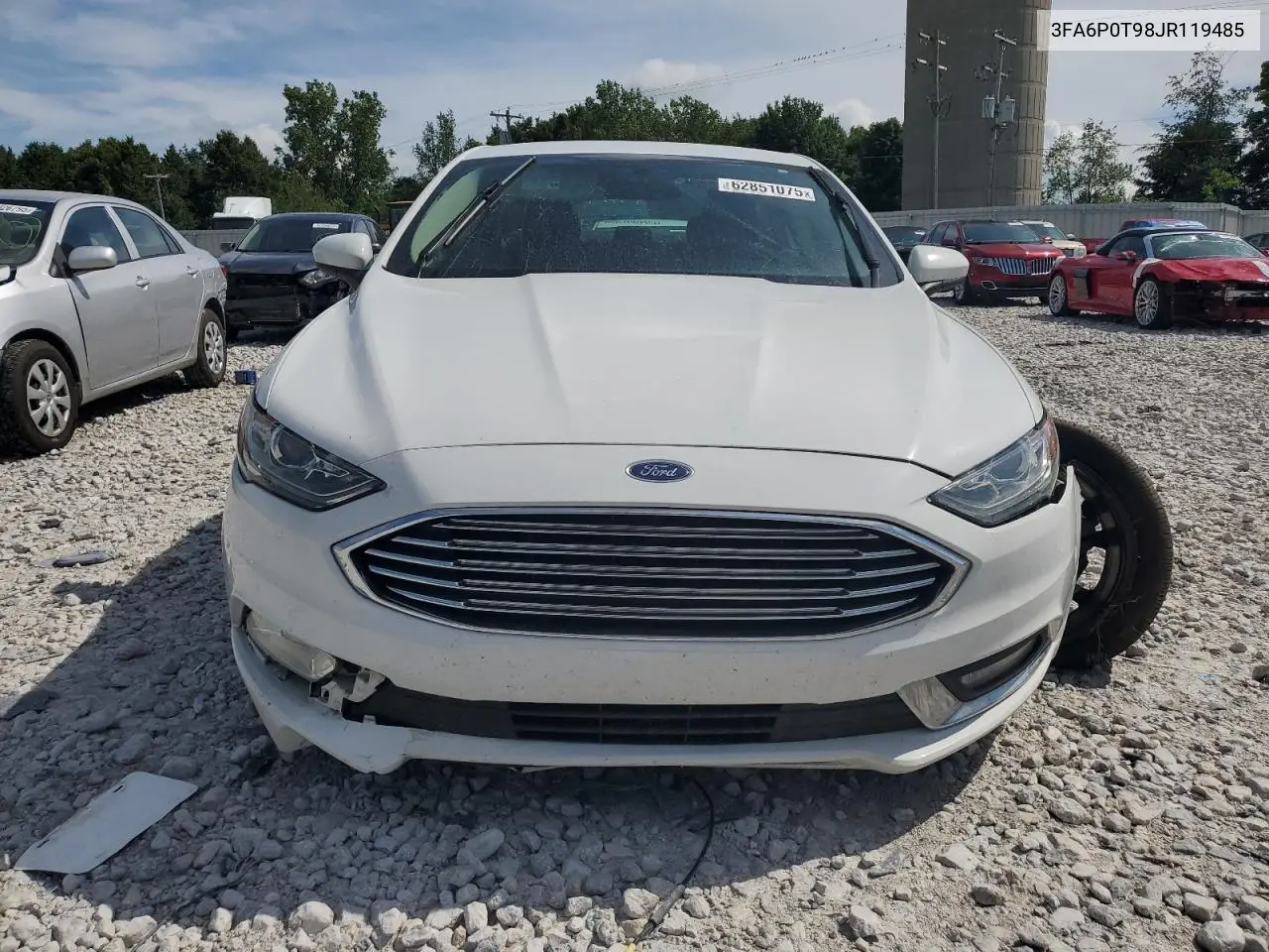 2018 Ford Fusion Se VIN: 3FA6P0T98JR119485 Lot: 62851075