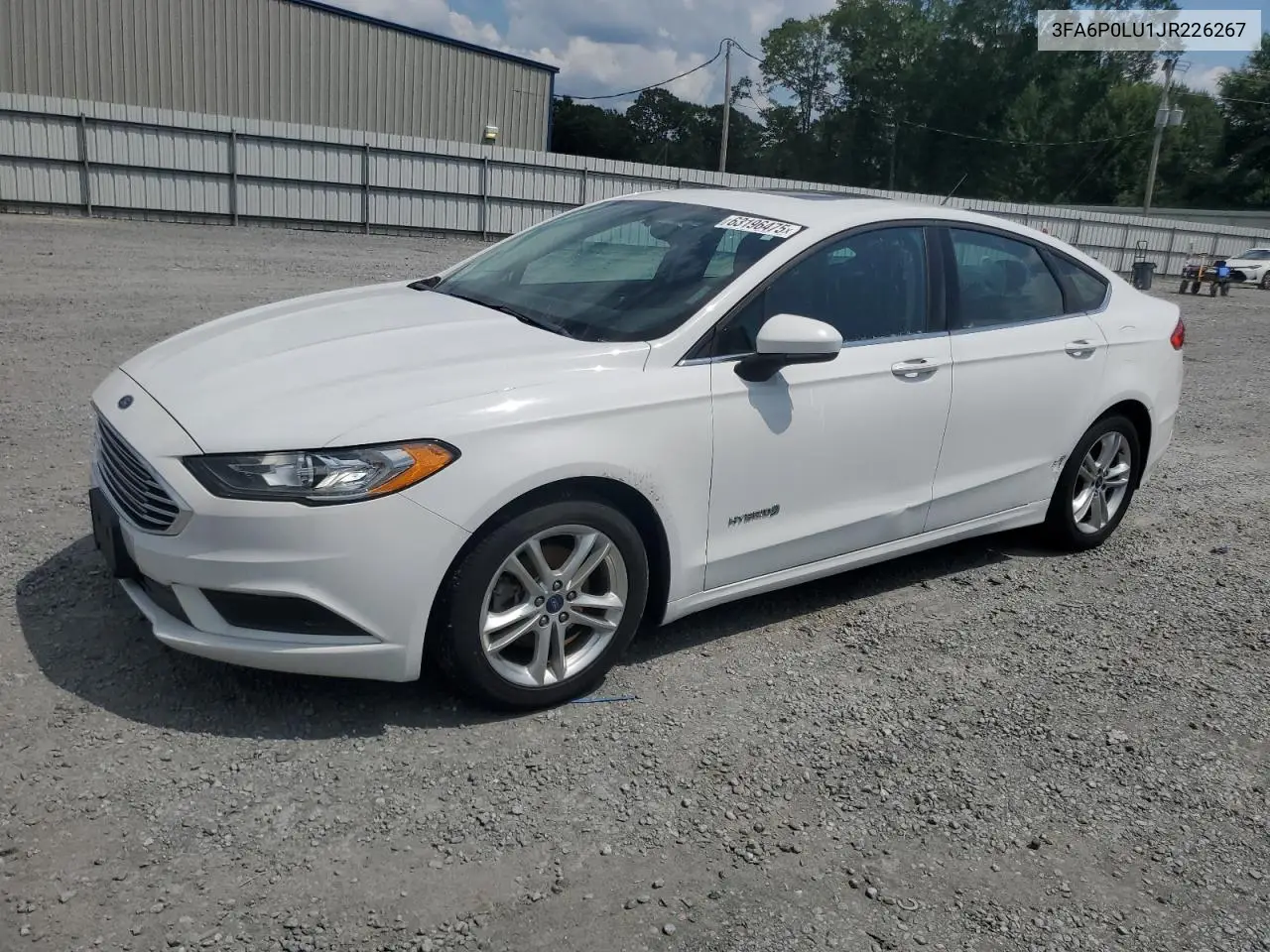2018 Ford Fusion Se Hybrid VIN: 3FA6P0LU1JR226267 Lot: 63196475
