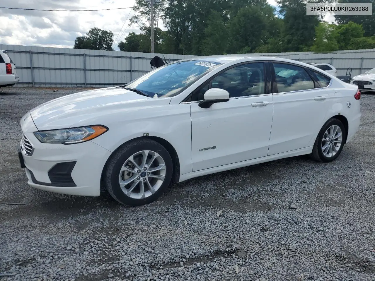 2019 Ford Fusion Se VIN: 3FA6P0LU0KR263988 Lot: 54024855
