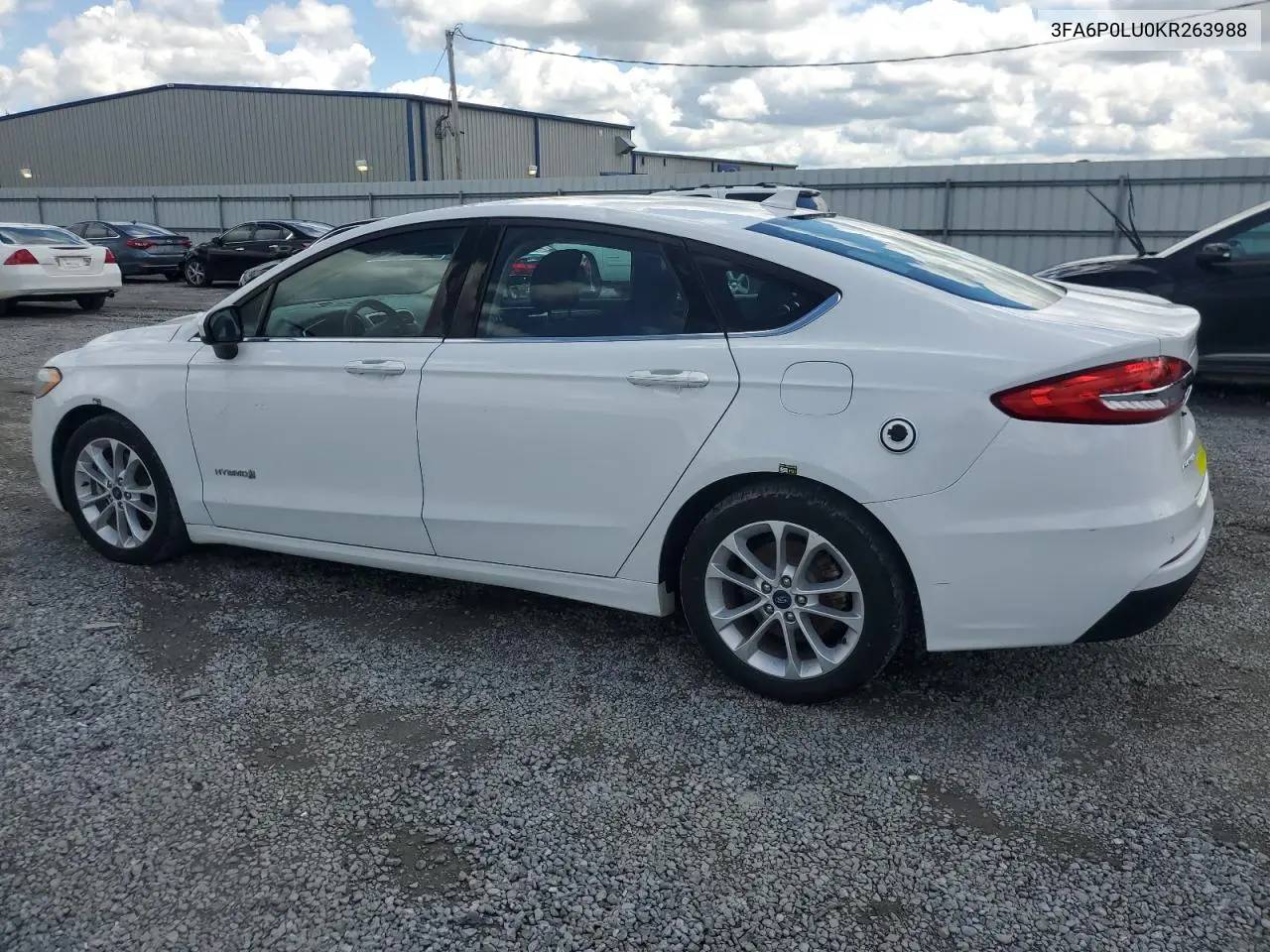 2019 Ford Fusion Se VIN: 3FA6P0LU0KR263988 Lot: 54024855