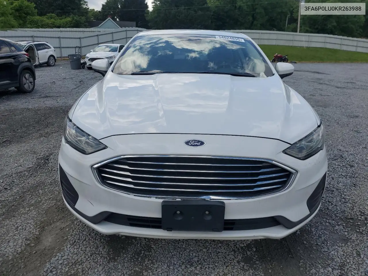 2019 Ford Fusion Se VIN: 3FA6P0LU0KR263988 Lot: 54024855