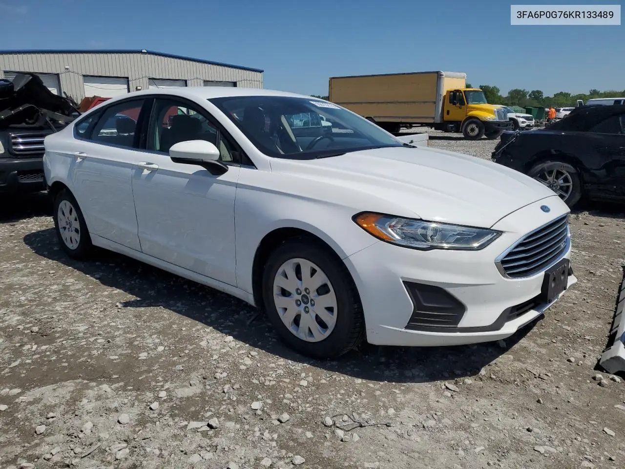 2019 Ford Fusion S VIN: 3FA6P0G76KR133489 Lot: 55673215
