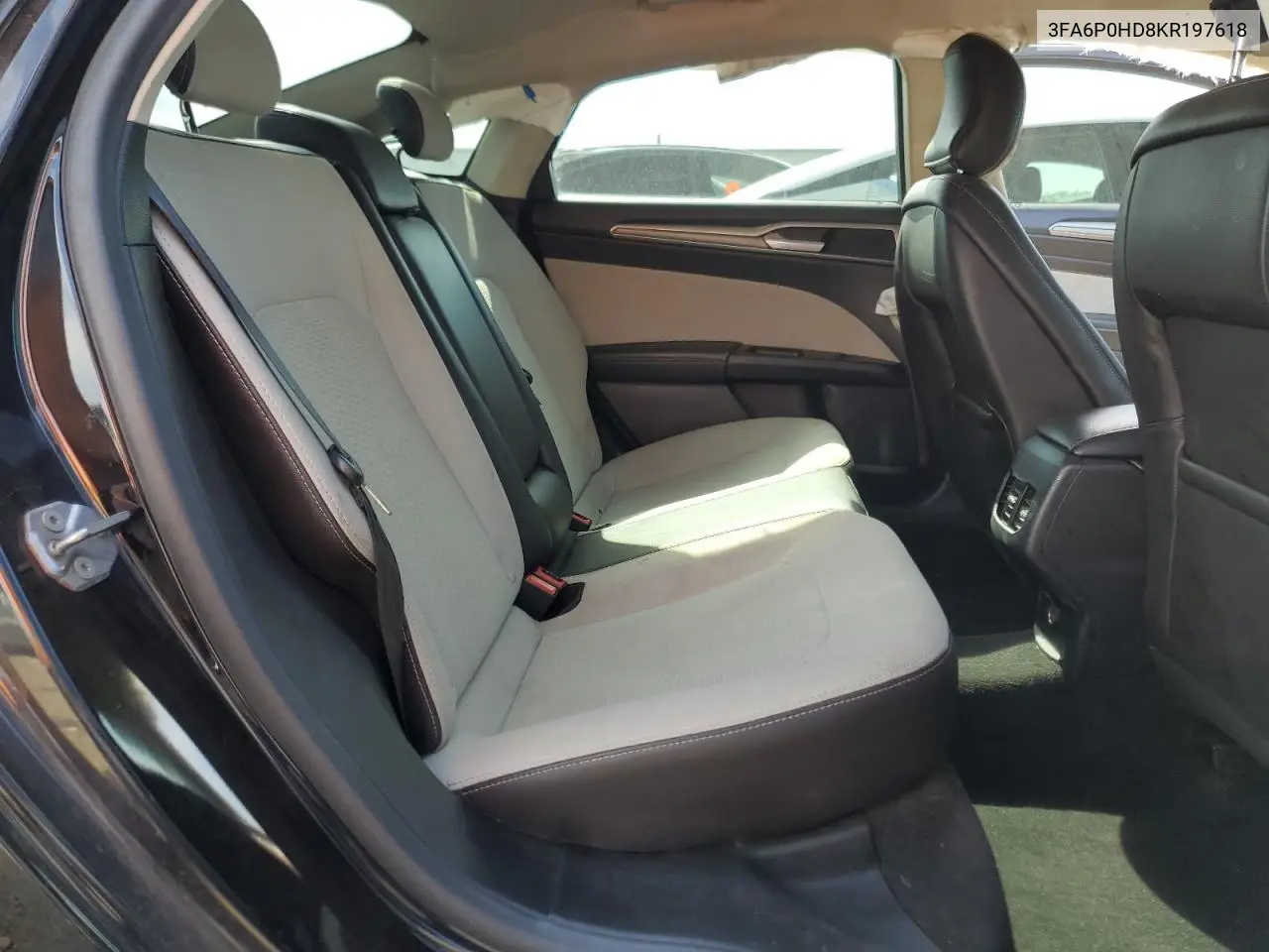 2019 Ford Fusion Se VIN: 3FA6P0HD8KR197618 Lot: 56589685