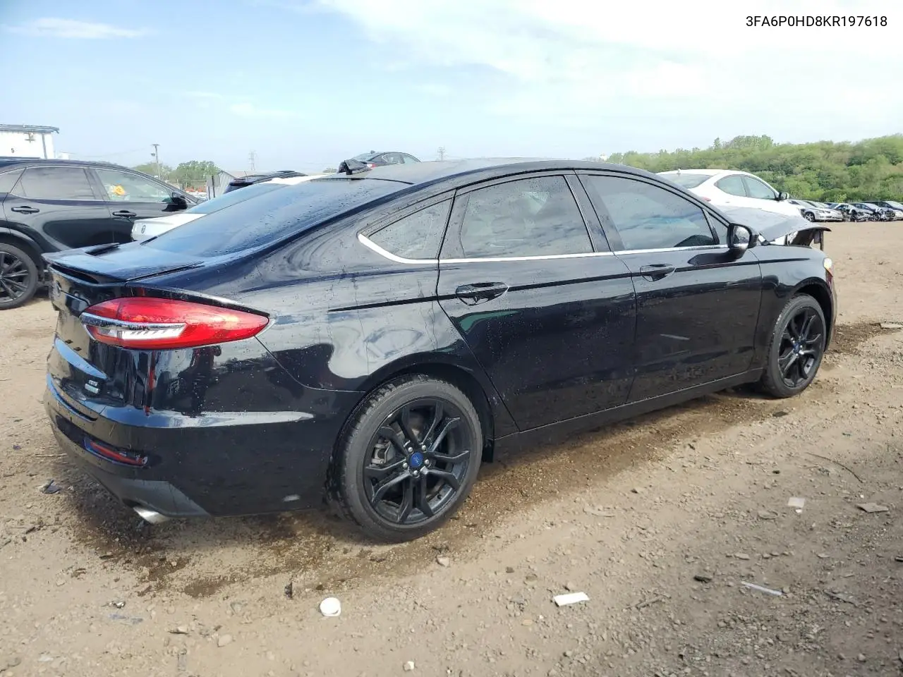 2019 Ford Fusion Se VIN: 3FA6P0HD8KR197618 Lot: 56589685