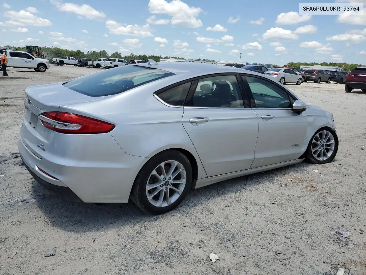 2019 Ford Fusion Se VIN: 3FA6P0LU0KR193764 Lot: 57050085