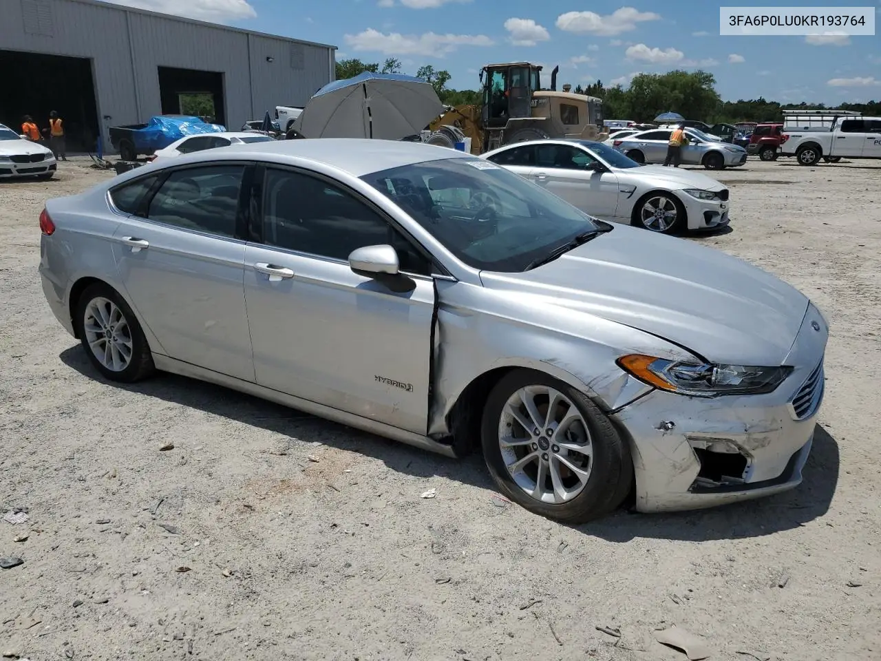 2019 Ford Fusion Se VIN: 3FA6P0LU0KR193764 Lot: 57050085