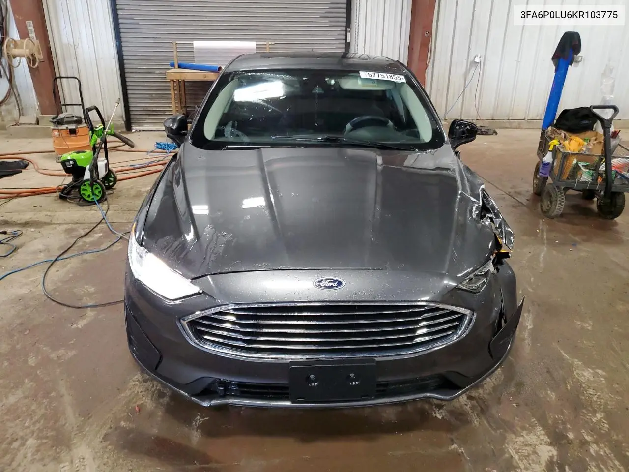 2019 Ford Fusion Se VIN: 3FA6P0LU6KR103775 Lot: 57751855