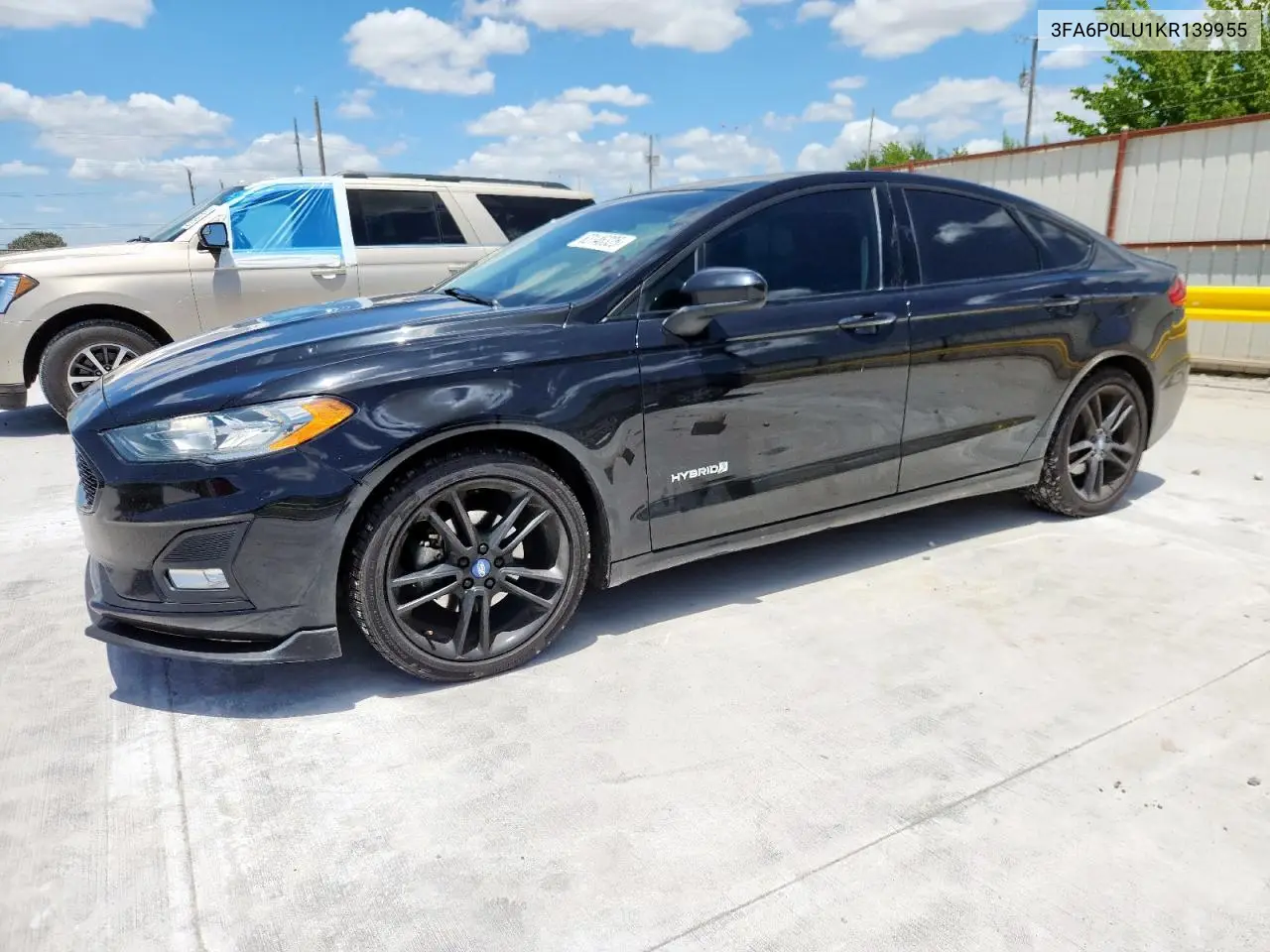 2019 Ford Fusion Se VIN: 3FA6P0LU1KR139955 Lot: 62146325
