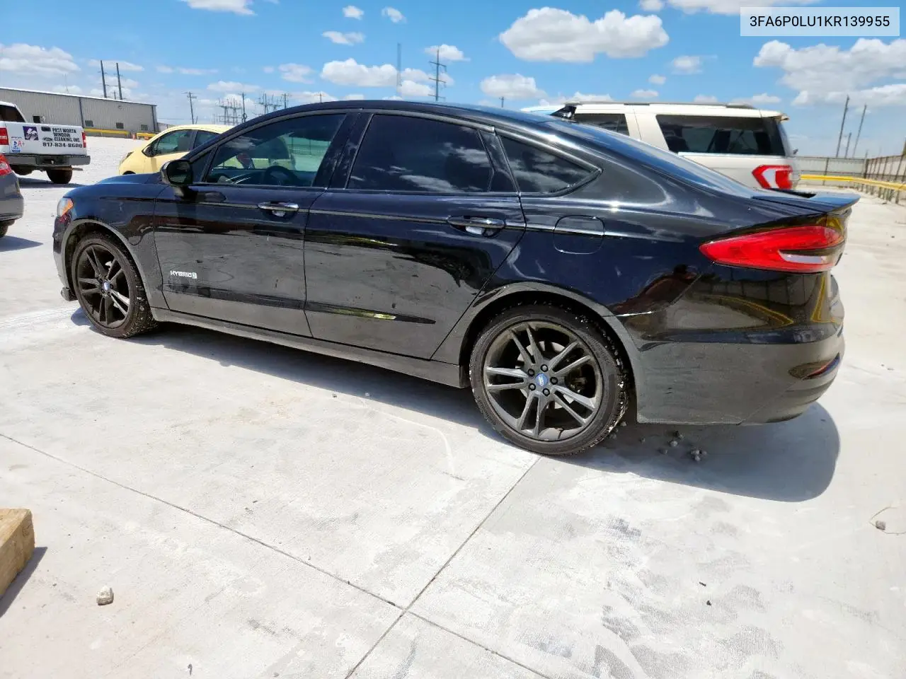 2019 Ford Fusion Se VIN: 3FA6P0LU1KR139955 Lot: 62146325