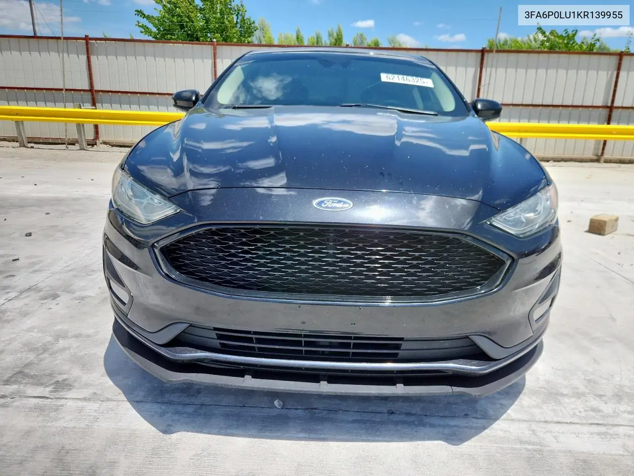 2019 Ford Fusion Se VIN: 3FA6P0LU1KR139955 Lot: 62146325