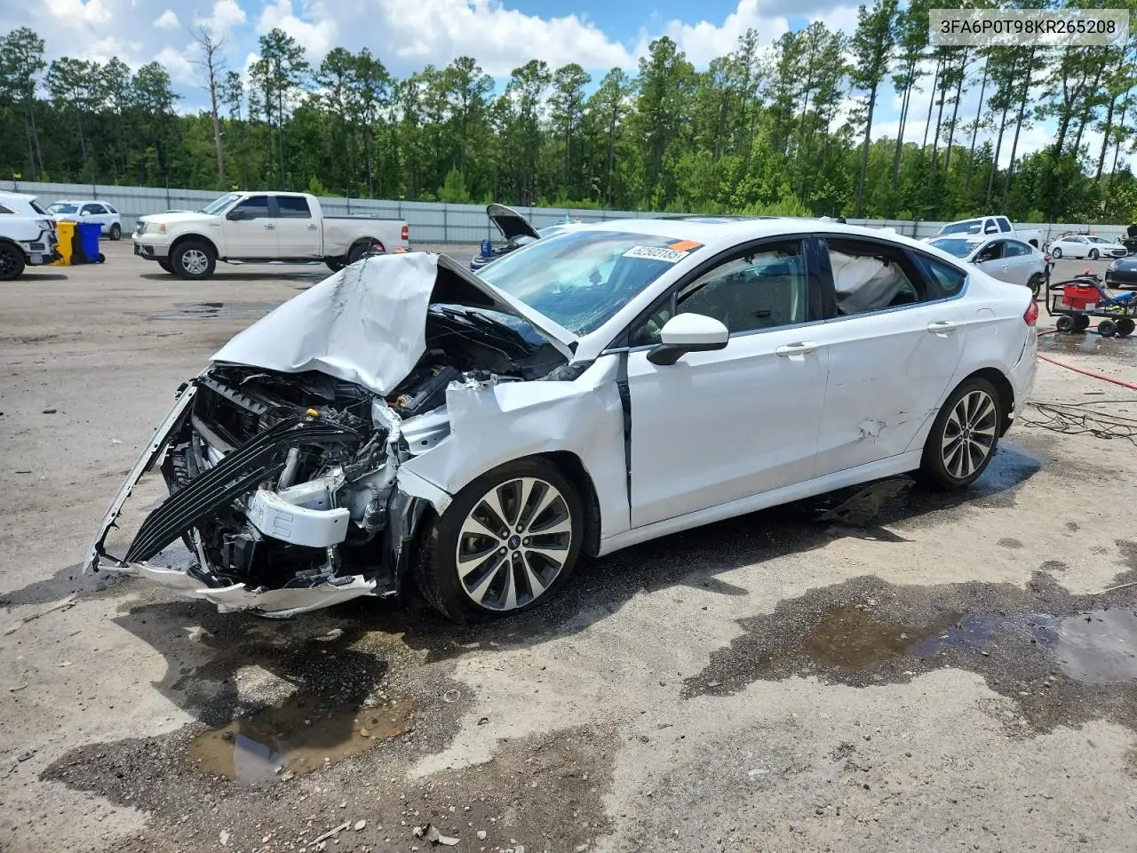 2019 Ford Fusion Se VIN: 3FA6P0T98KR265208 Lot: 62503185