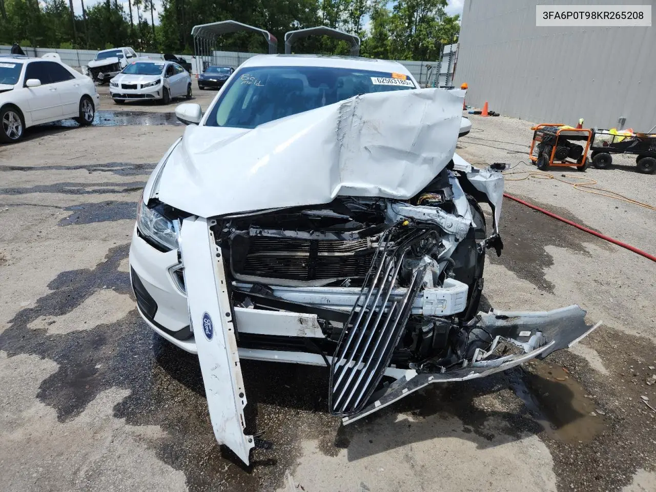 2019 Ford Fusion Se VIN: 3FA6P0T98KR265208 Lot: 62503185