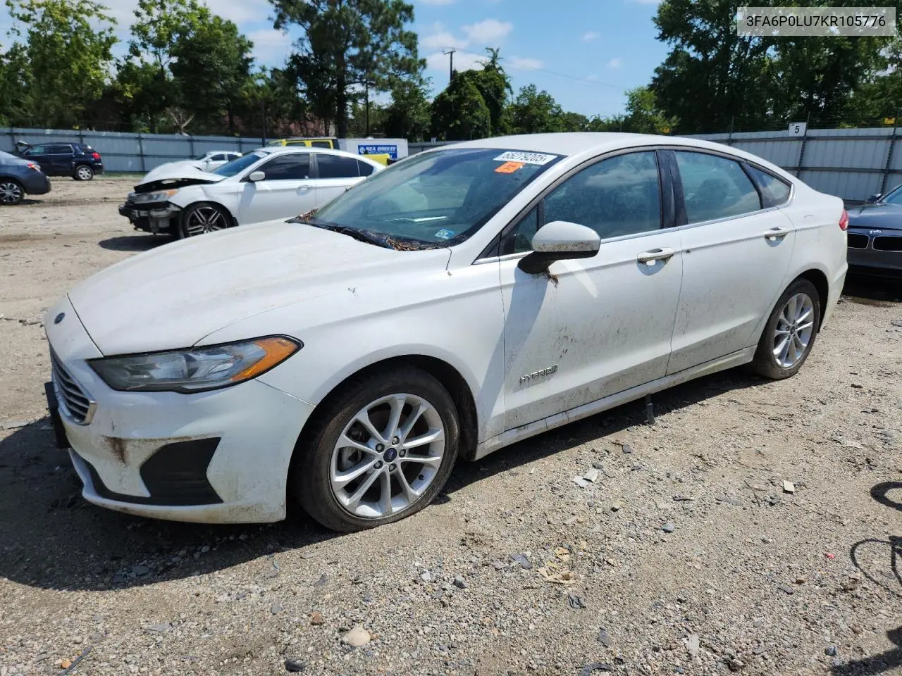 2019 Ford Fusion Se VIN: 3FA6P0LU7KR105776 Lot: 65279205