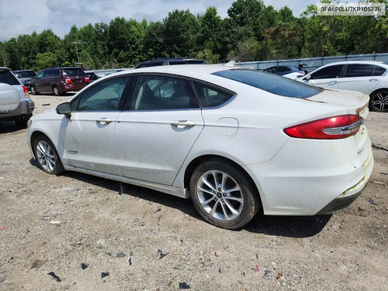 2019 Ford Fusion Se VIN: 3FA6P0LU7KR105776 Lot: 65279205