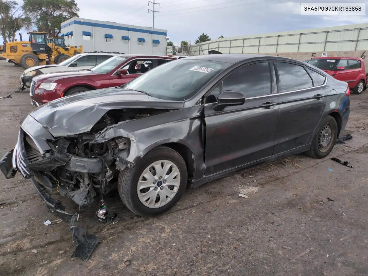 2019 Ford Fusion S VIN: 3FA6P0G70KR133858 Lot: 65974765