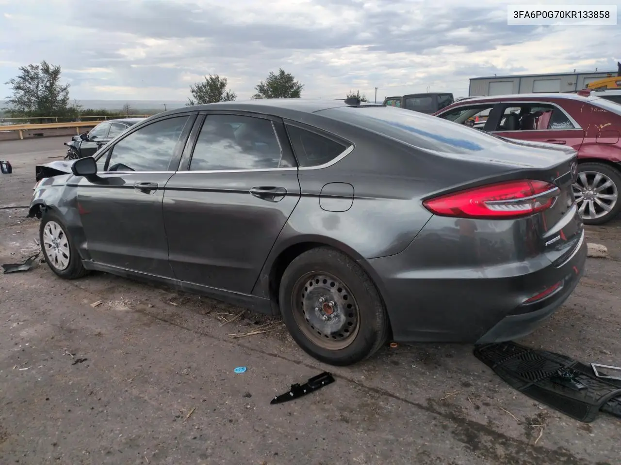 2019 Ford Fusion S VIN: 3FA6P0G70KR133858 Lot: 65974765