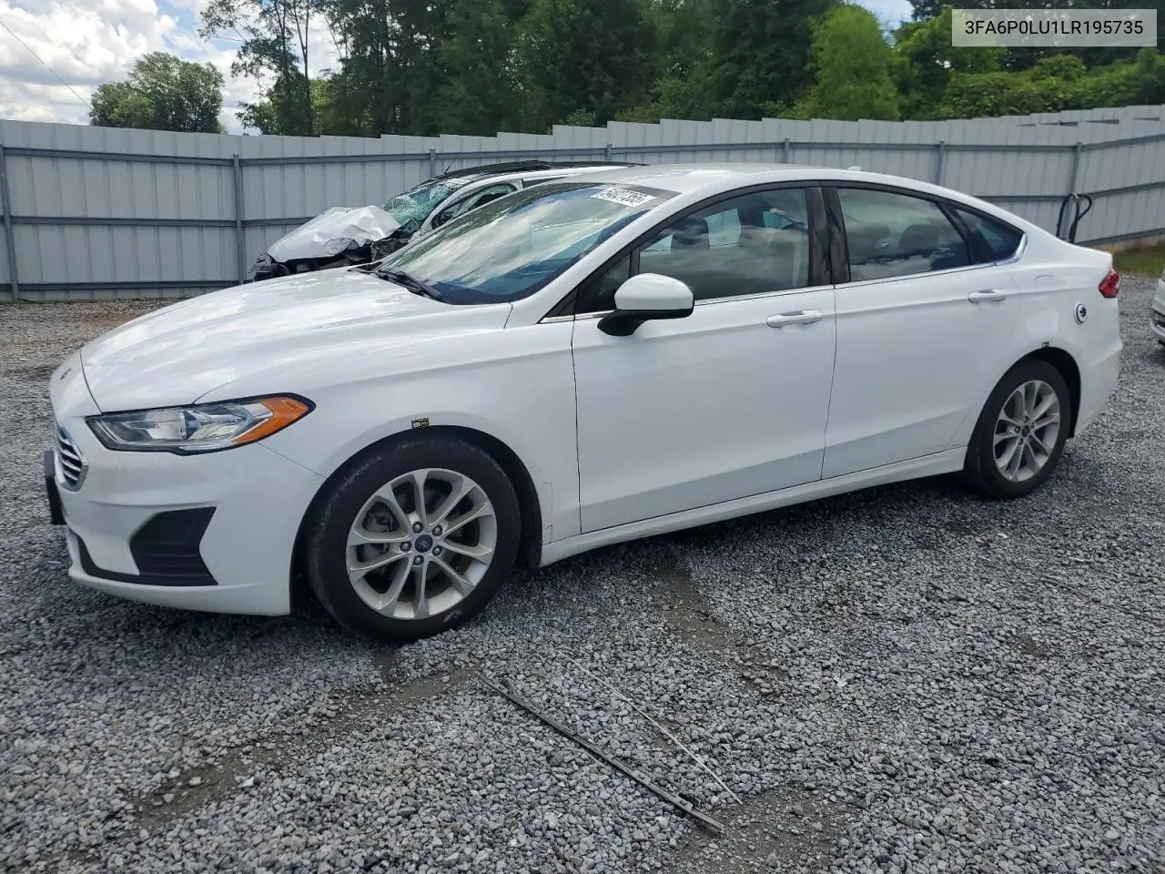 2020 Ford Fusion Se VIN: 3FA6P0LU1LR195735 Lot: 54027355