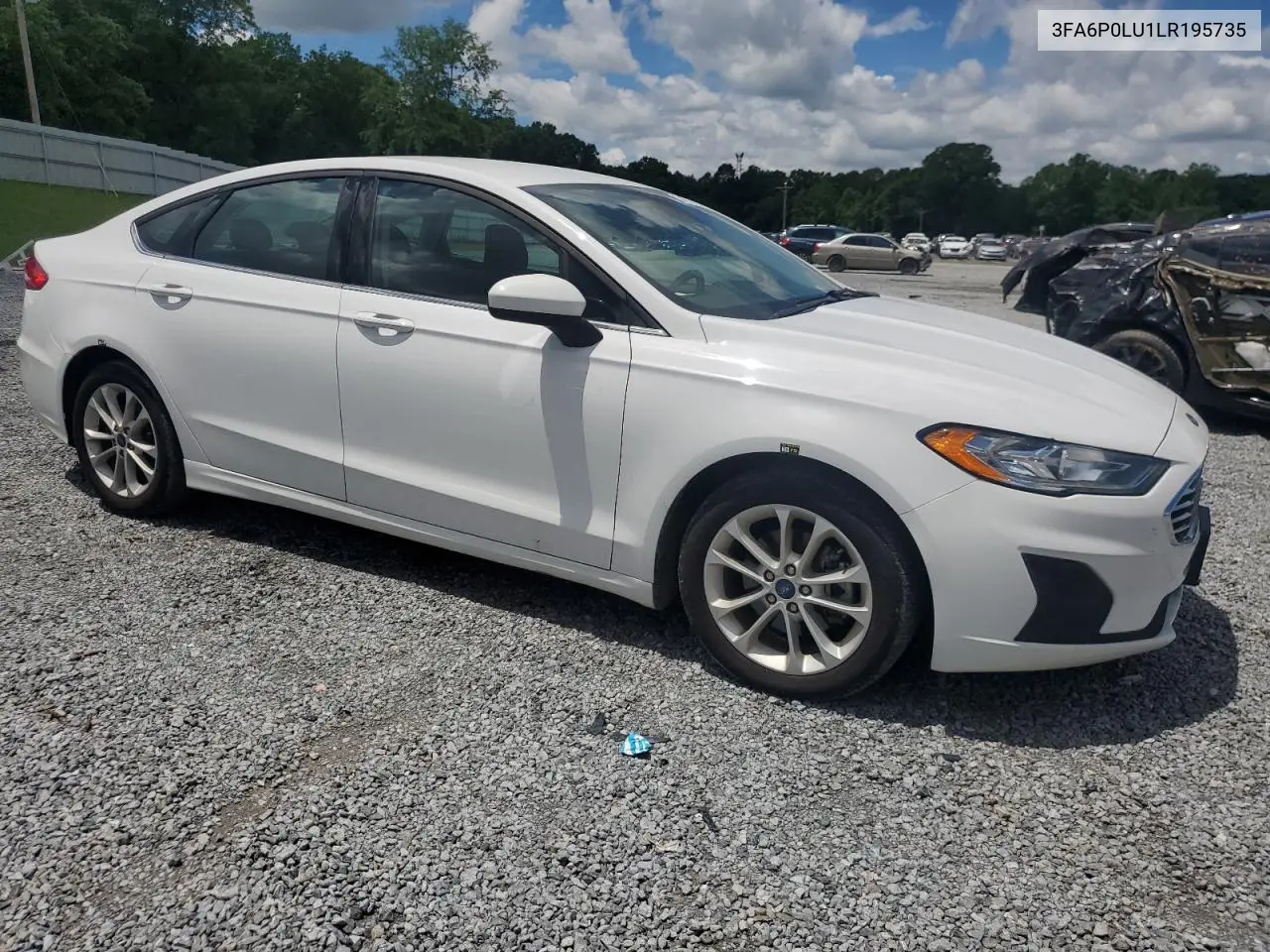 2020 Ford Fusion Se VIN: 3FA6P0LU1LR195735 Lot: 54027355