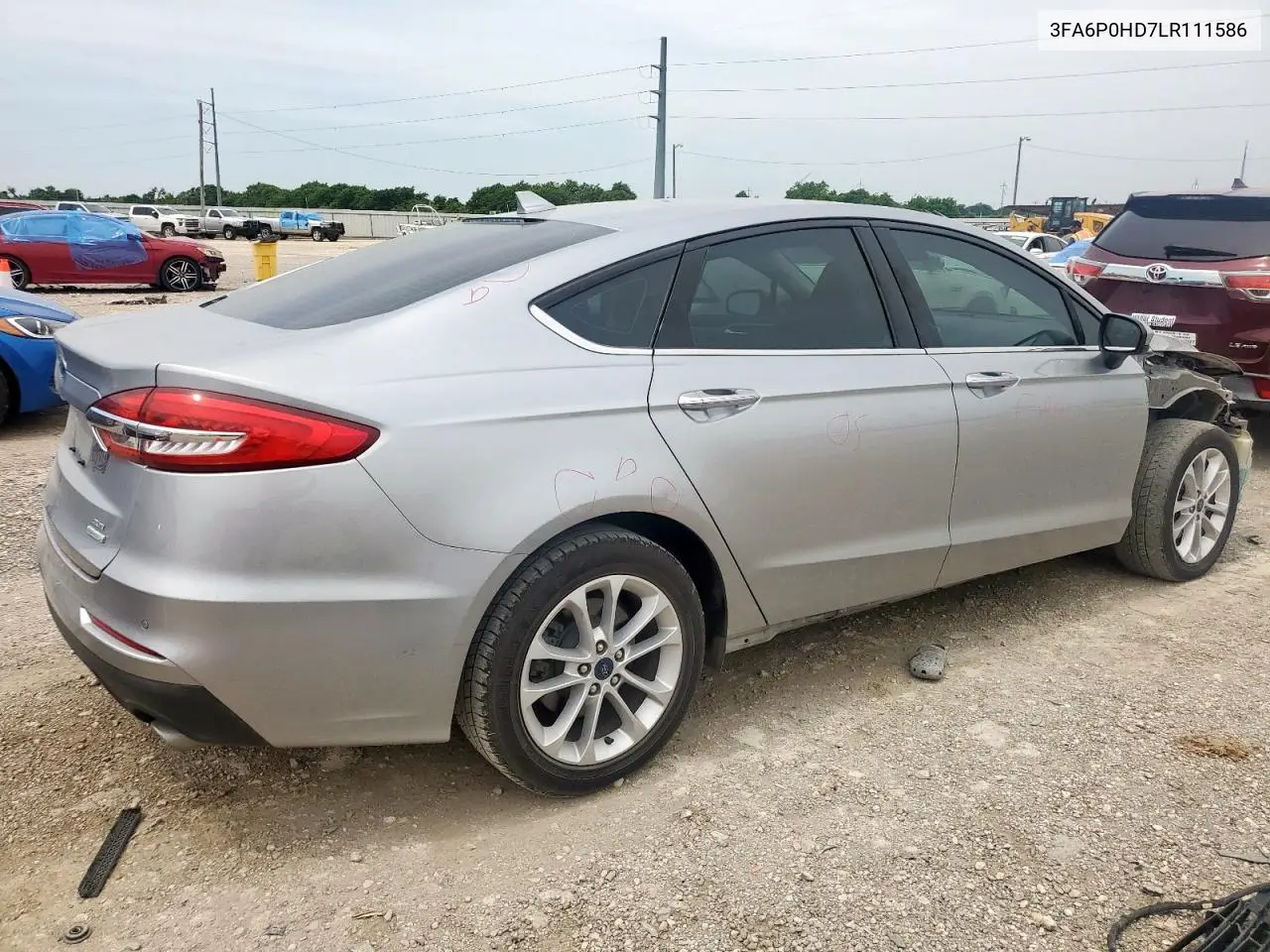 2020 Ford Fusion Se VIN: 3FA6P0HD7LR111586 Lot: 56688945