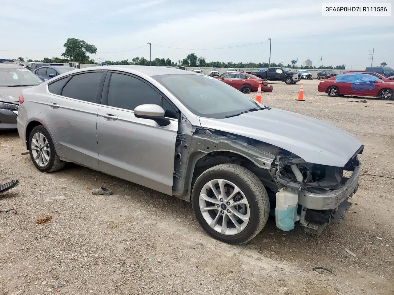 2020 Ford Fusion Se VIN: 3FA6P0HD7LR111586 Lot: 56688945