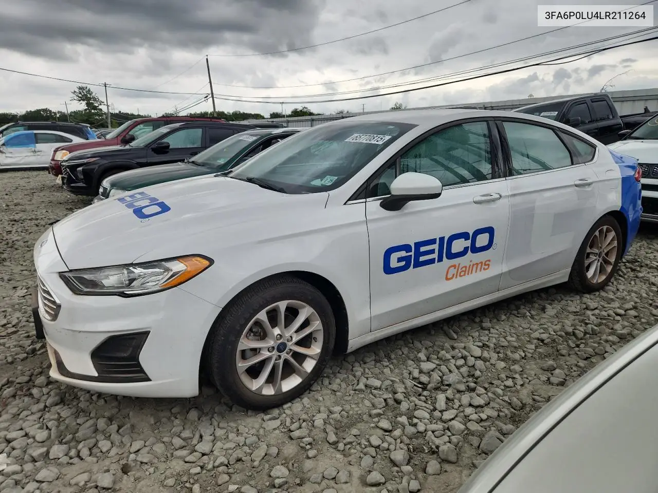 2020 Ford Fusion Se VIN: 3FA6P0LU4LR211264 Lot: 65770815