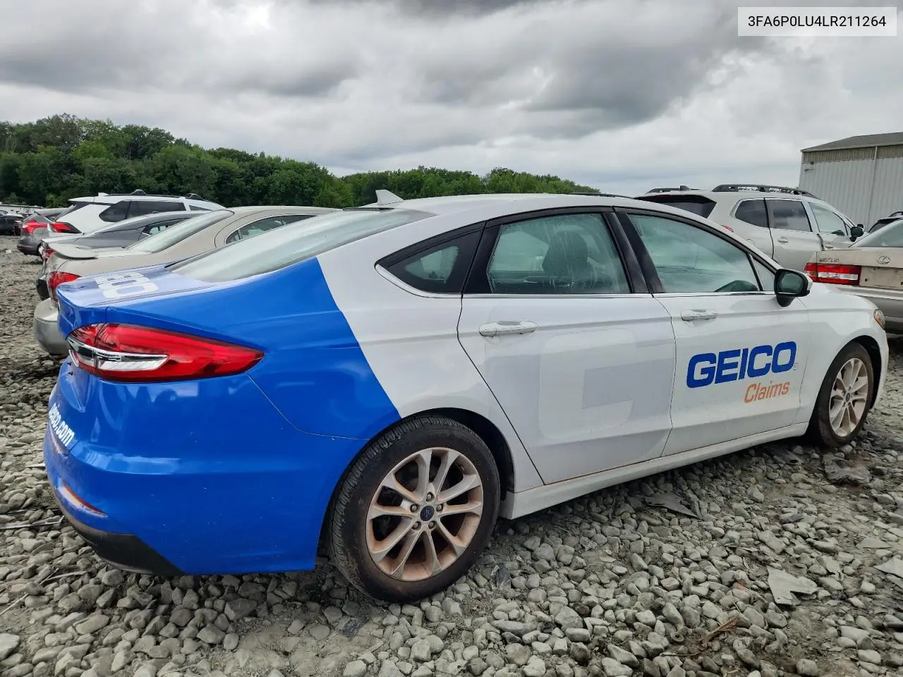 2020 Ford Fusion Se VIN: 3FA6P0LU4LR211264 Lot: 65770815