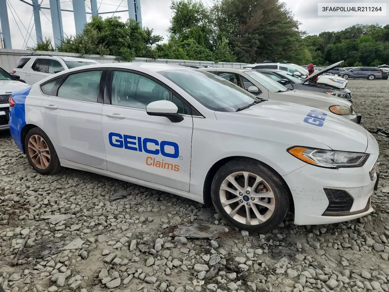 2020 Ford Fusion Se VIN: 3FA6P0LU4LR211264 Lot: 65770815