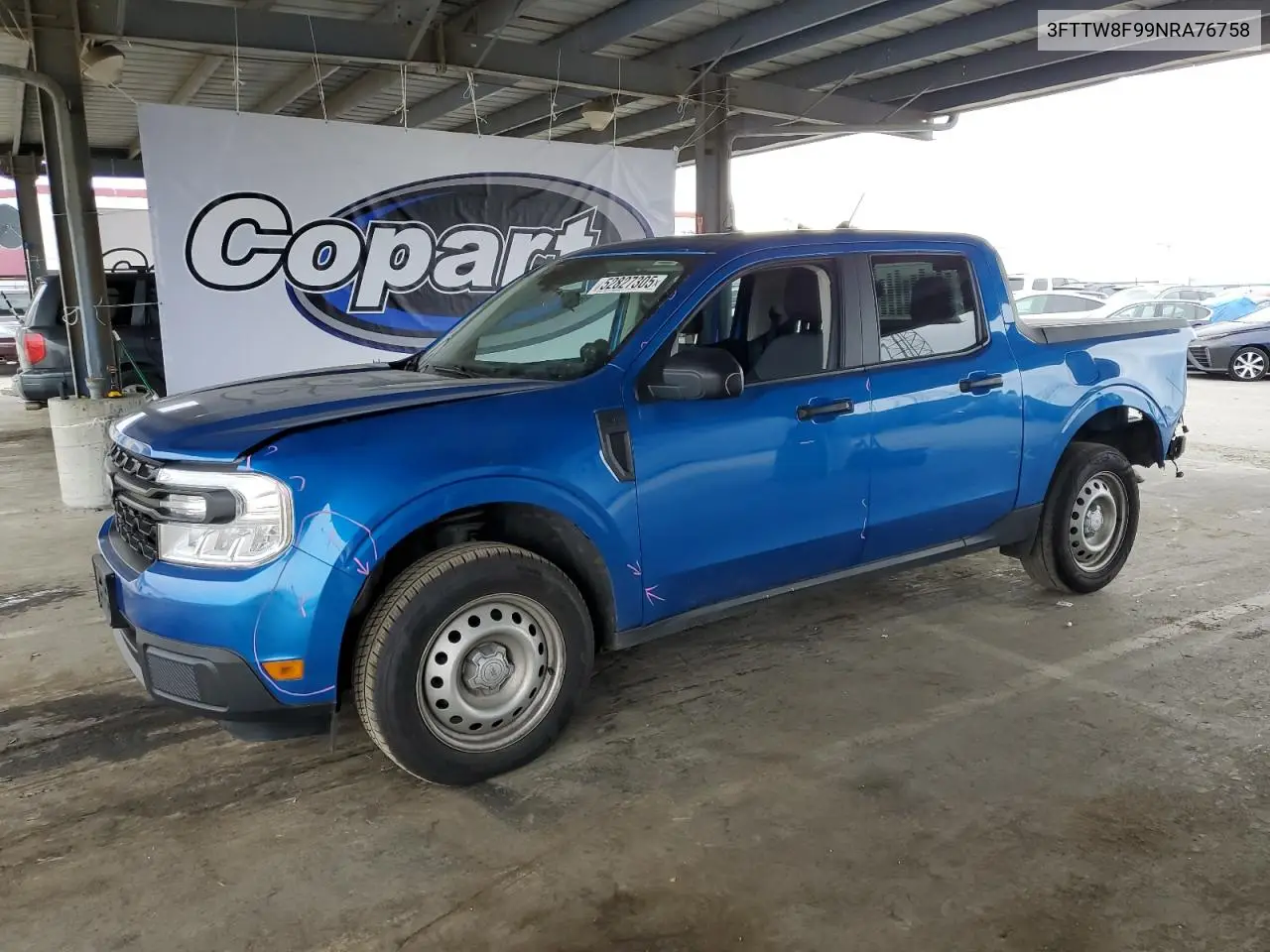 2022 Ford Maverick Xl VIN: 3FTTW8F99NRA76758 Lot: 52827305