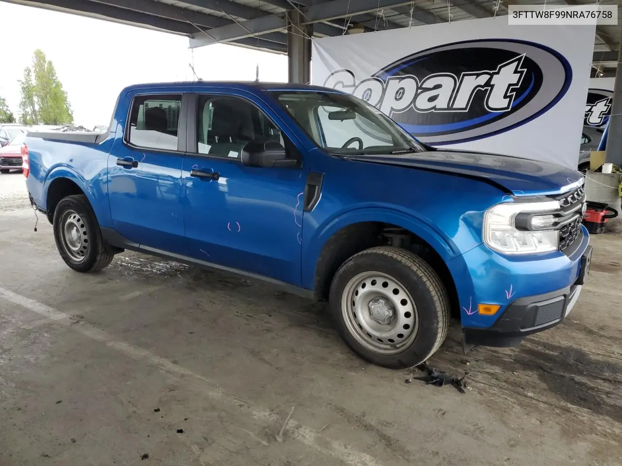 2022 Ford Maverick Xl VIN: 3FTTW8F99NRA76758 Lot: 52827305