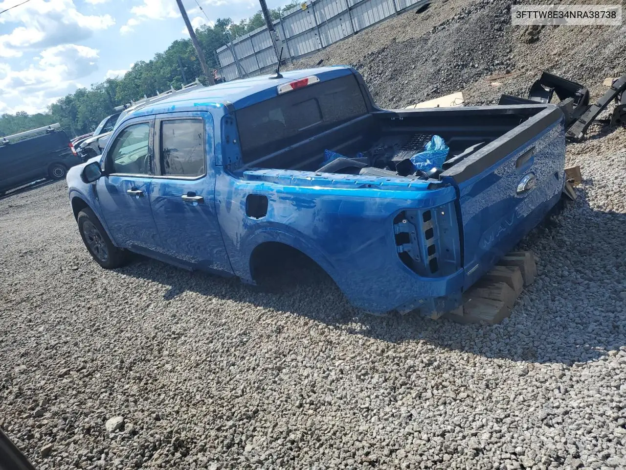 2022 Ford Maverick Xl VIN: 3FTTW8E34NRA38738 Lot: 62079385