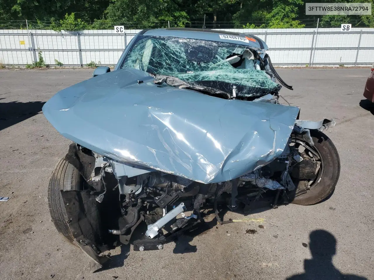 2022 Ford Maverick Xl VIN: 3FTTW8E38NRA72794 Lot: 62488785