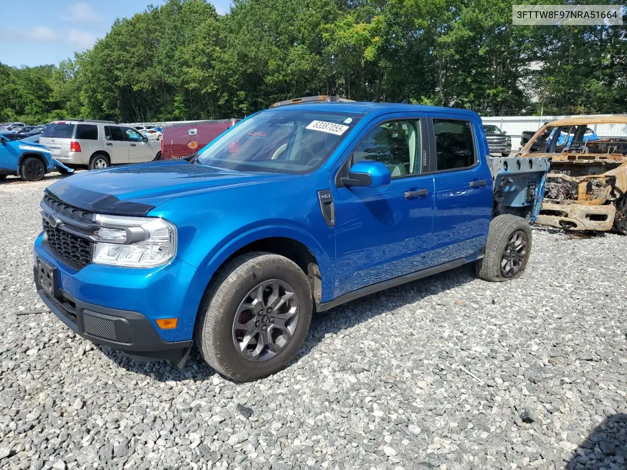 2022 Ford Maverick Xl VIN: 3FTTW8F97NRA51664 Lot: 63387055